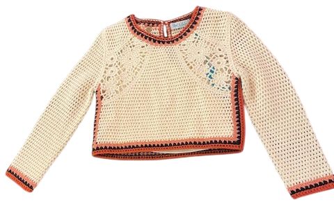 Abel &amp; Lula meisjes trui gehaakt