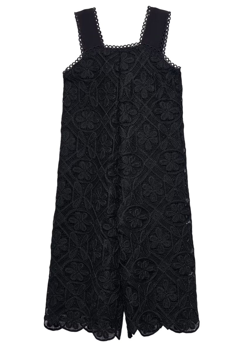 Abel &amp; Lula Girls' guipure culotte jumpsuit