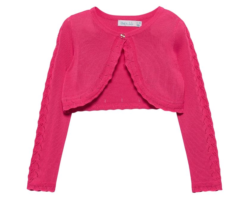 Abel &amp; Lula Knitted bolero donker roze