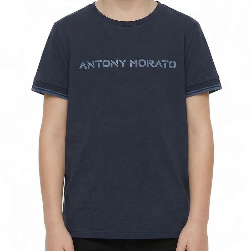 Antony Morato jongens tshirt donker blauw opdruk