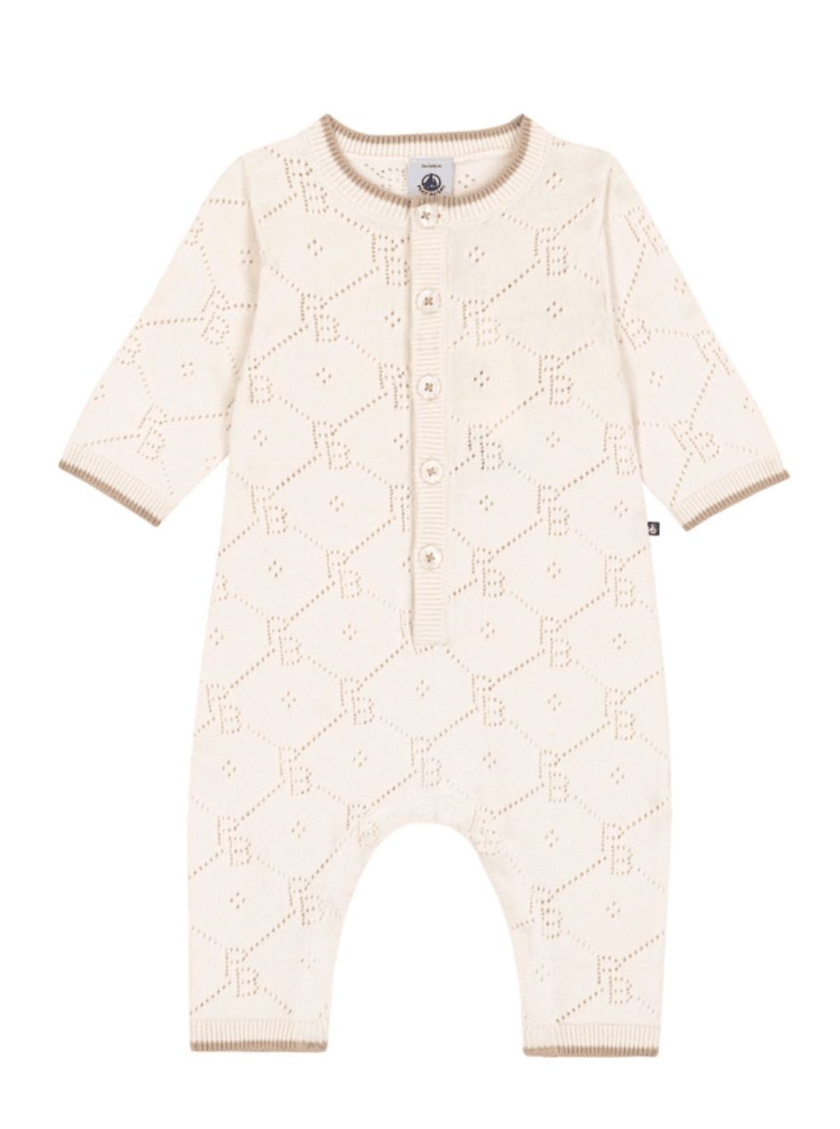 Petit Bateau Lang pakje van gebreid ajourkatoen voor baby's