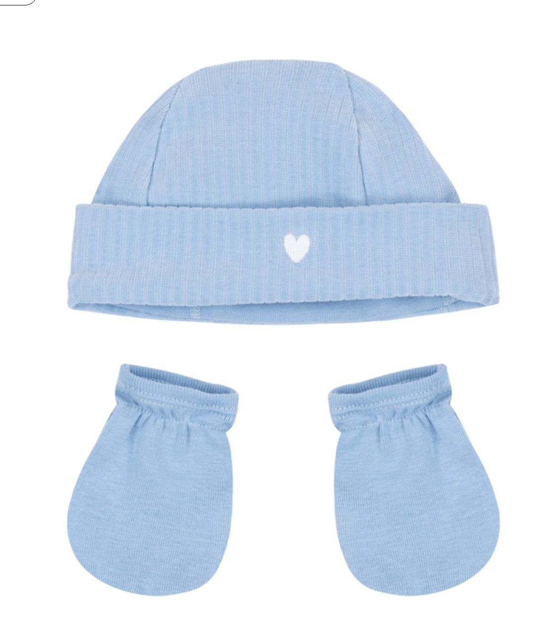 Petit Bateau Set van katoenen babymuts en -wanten