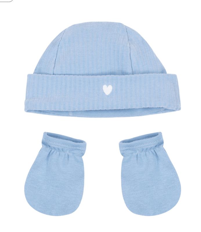 Petit Bateau Set van katoenen babymuts en -wanten