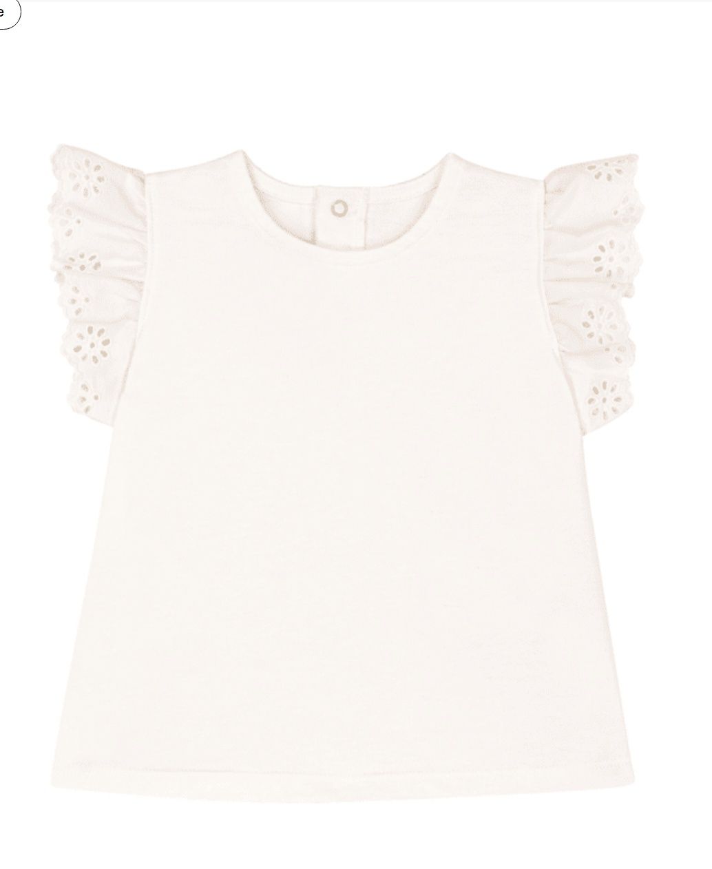 Petit Bateau Effen katoenen T-shirt met korte mouwen voor baby's