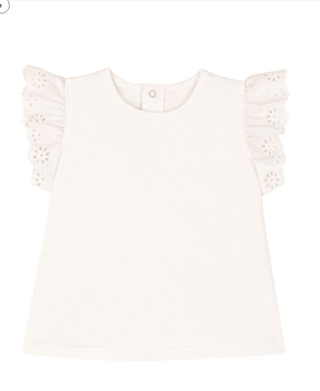 Petit Bateau Effen katoenen T-shirt met korte mouwen voor baby's