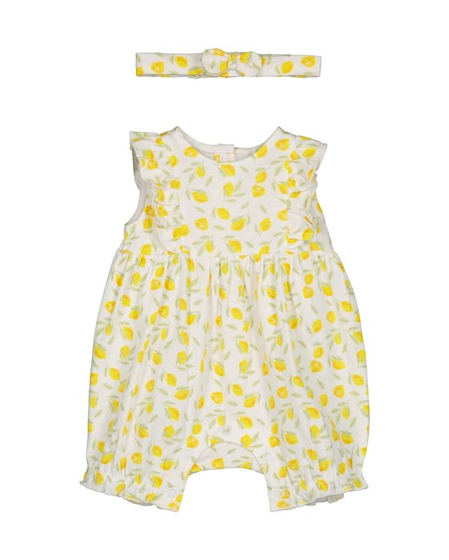 Blue Seven boxpakje met haarband citroen