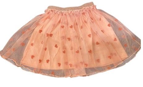 Blue Seven meisjes rok oranje met hartjes