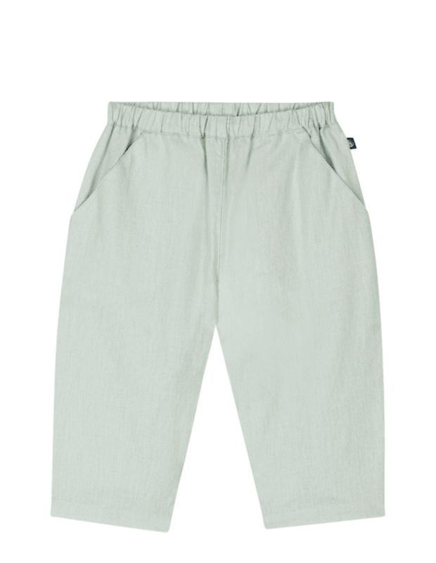 Petit Bateau Effen babybroekje van katoen/linnen