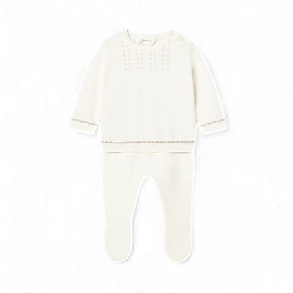 Mayoral Knit leg warmer set wit