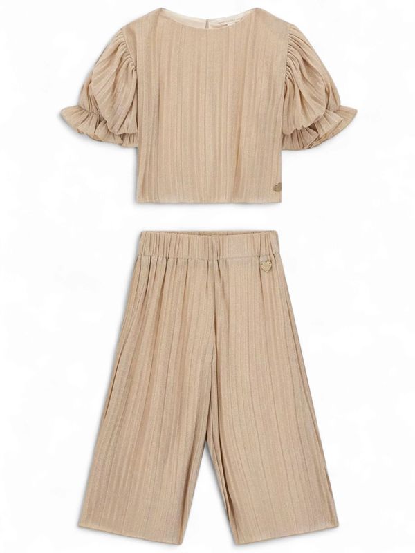 Guess Kids Meisjes Set Top Broek Pale Sand Lurex