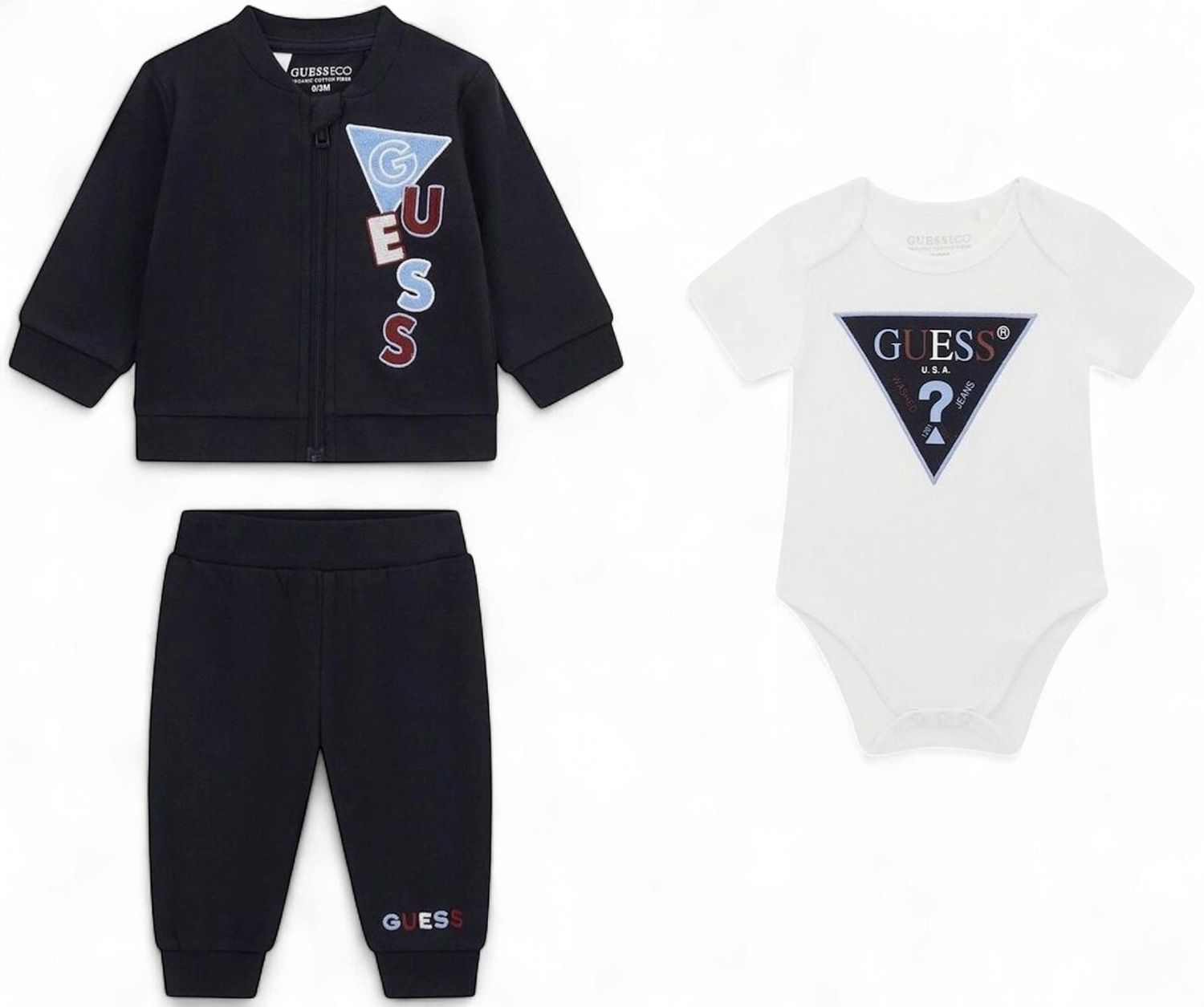Guess baby jongens set 3-delig donker blauw