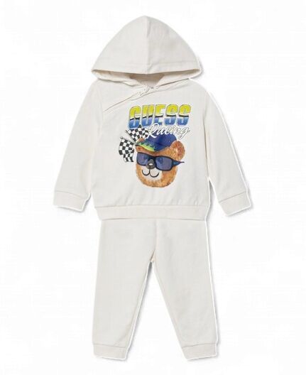 Guess jongens baby set jogging wit beer