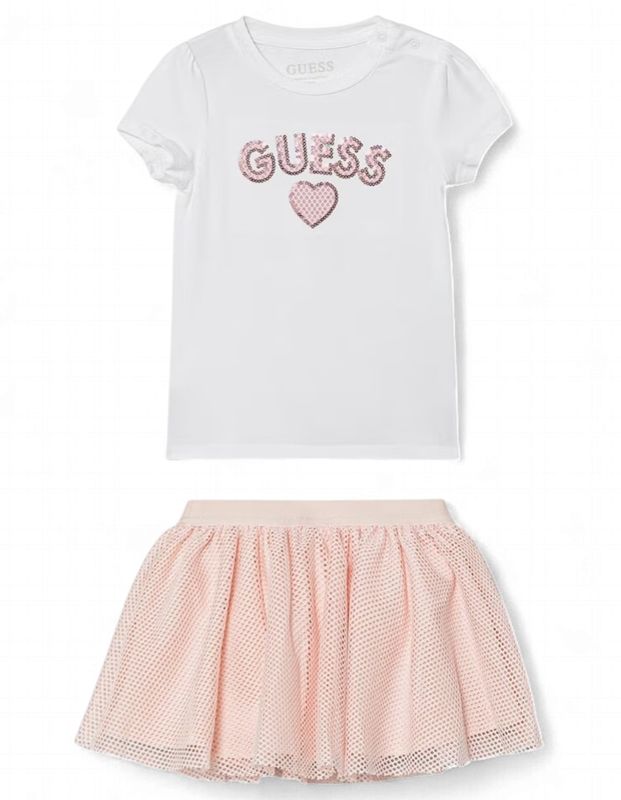 Guess meisjes baby set rok roze