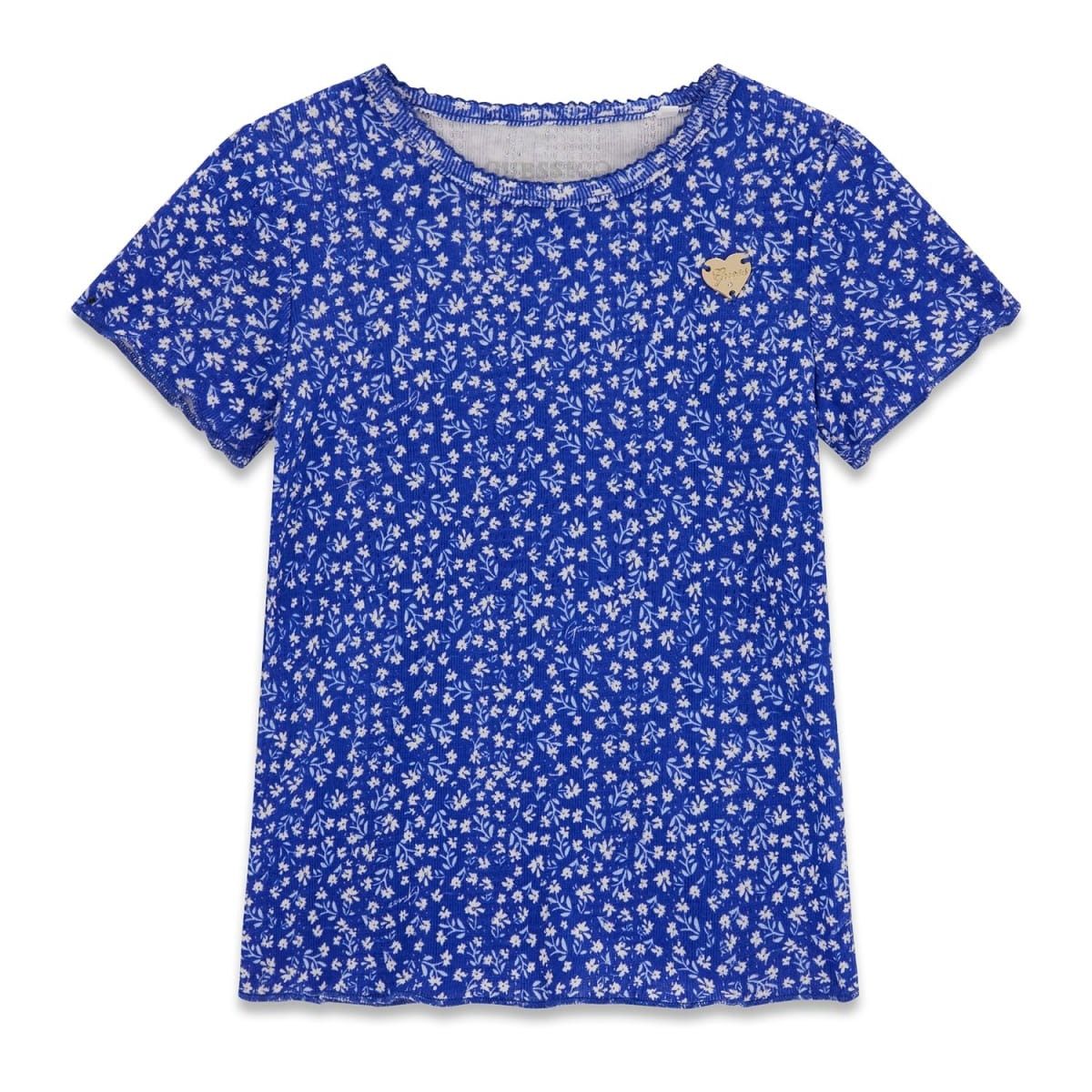 Guess baby meisjes tshirt blauw bloemenprint