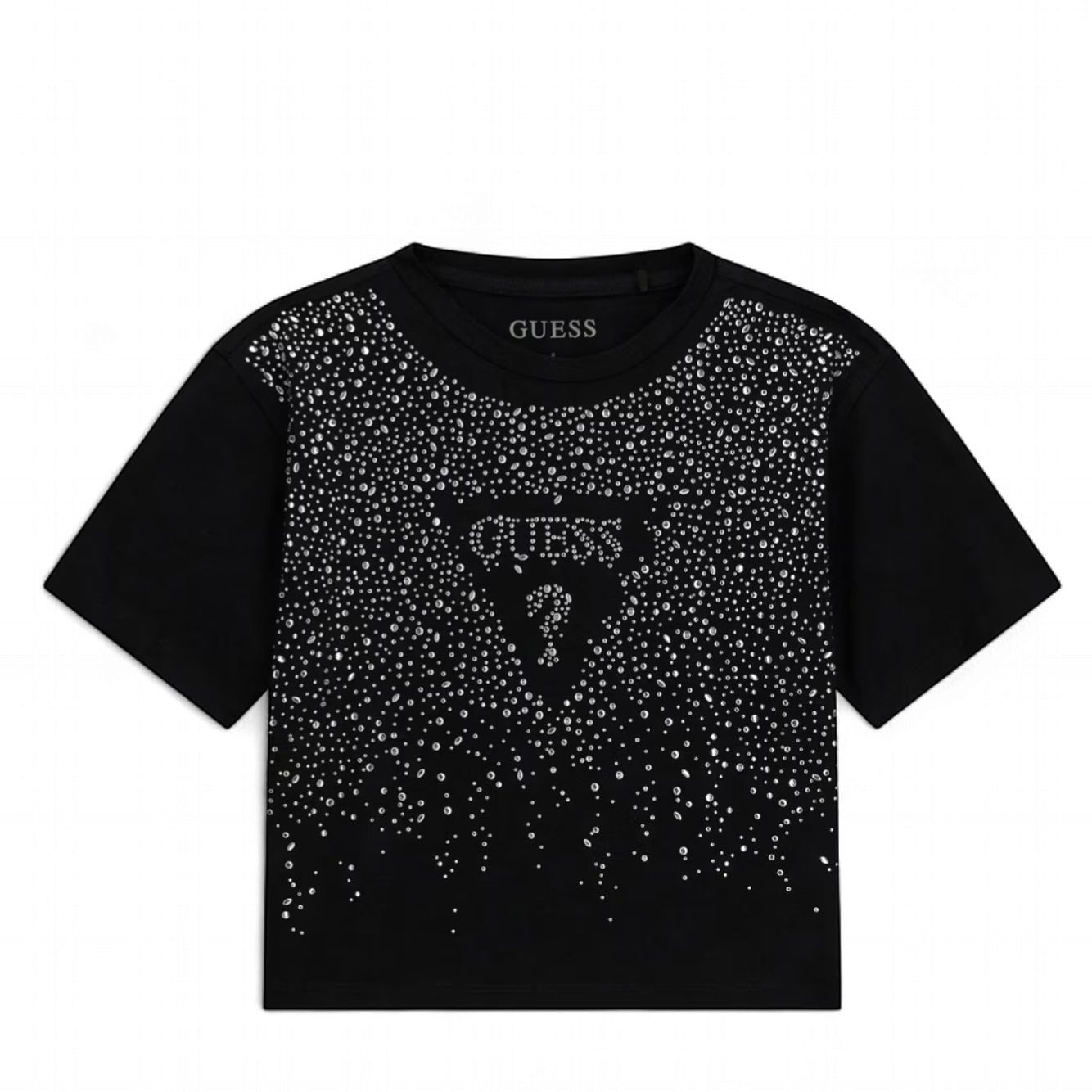 Guess Meisjes T-shirt Zwart met Veel Glitter