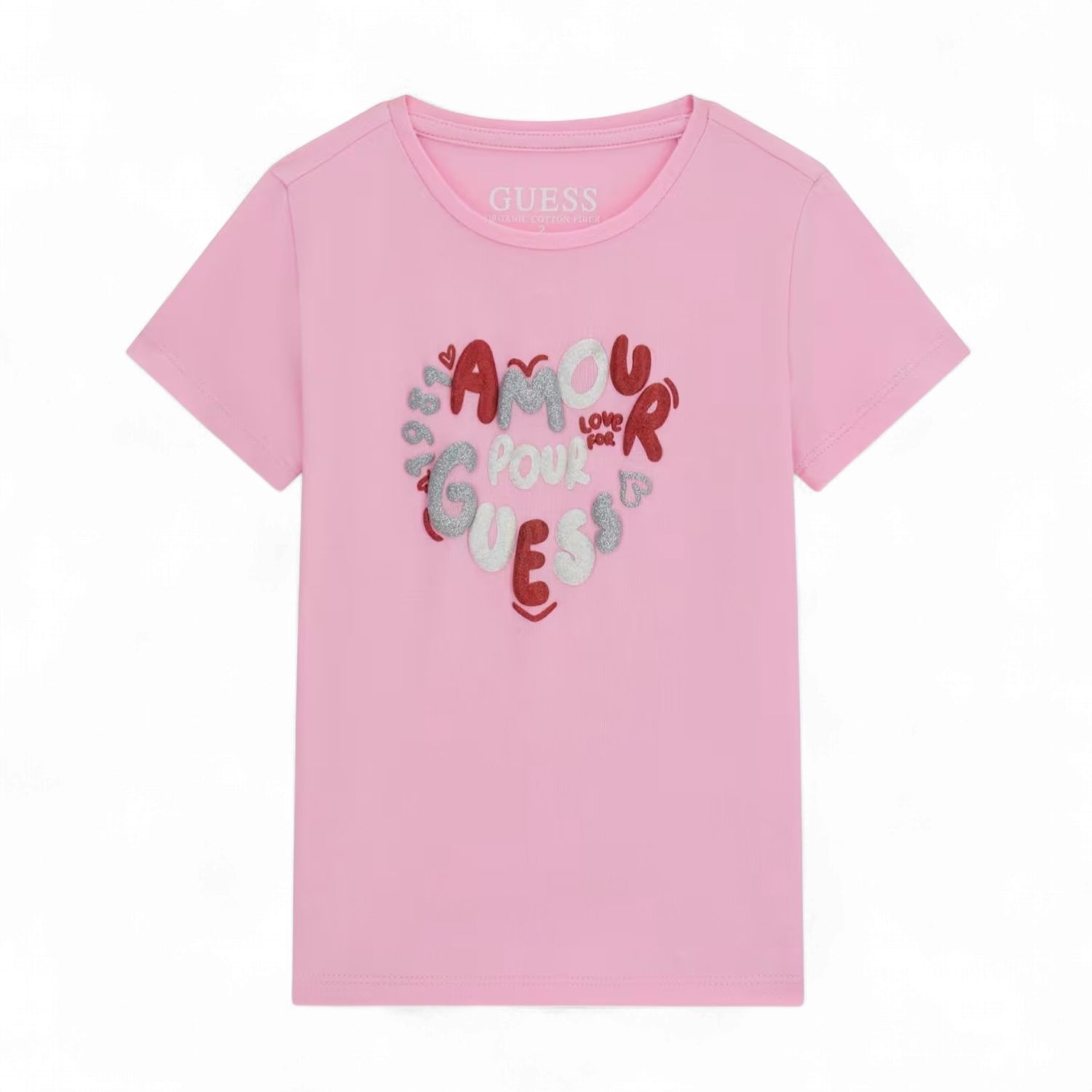 Guess meisjes en baby tshirt amour roze