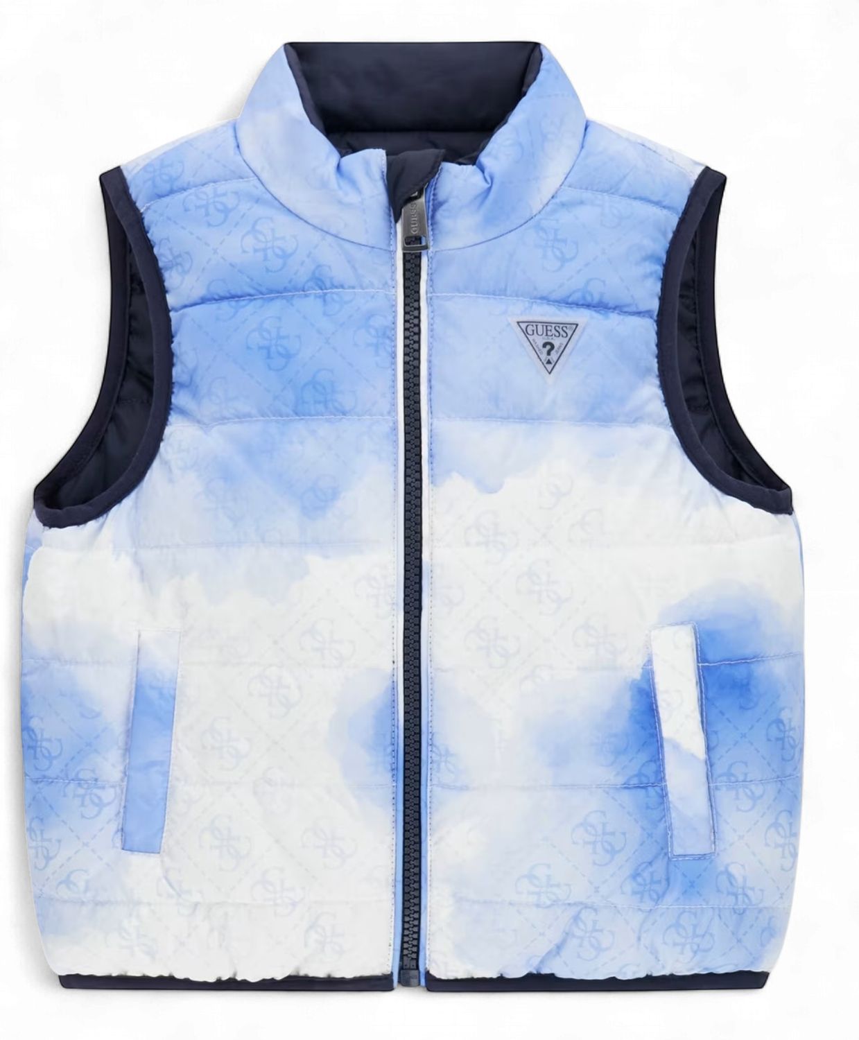 Guess jongens en baby bodywarmer reversible blauw/zwart