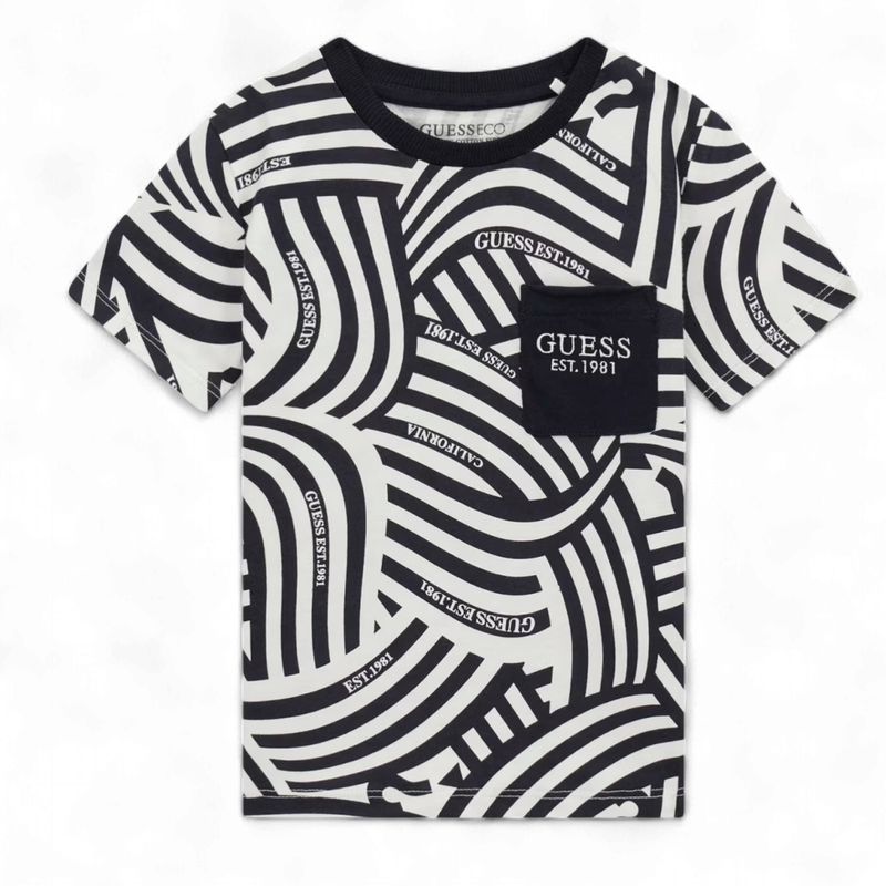Guess jongens en baby tshirt zwart wit
