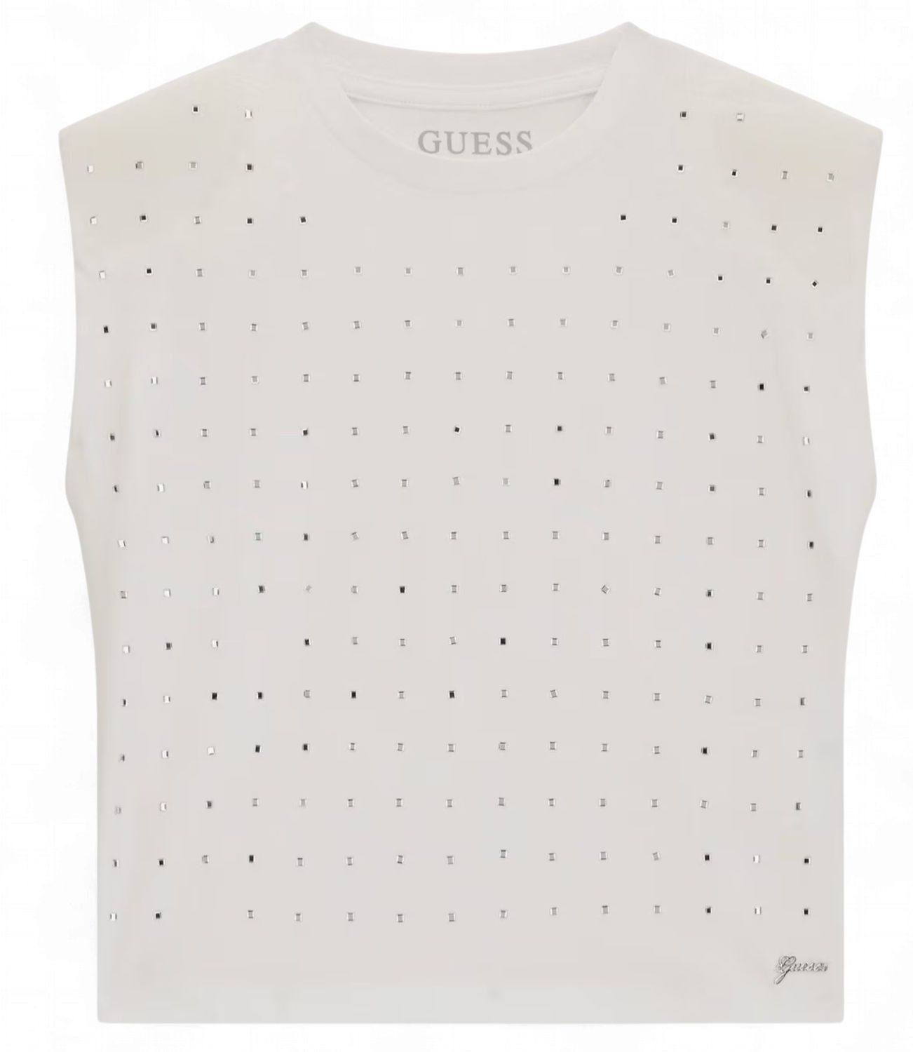 Guess meisjes tshirt wit mouwloos stuts