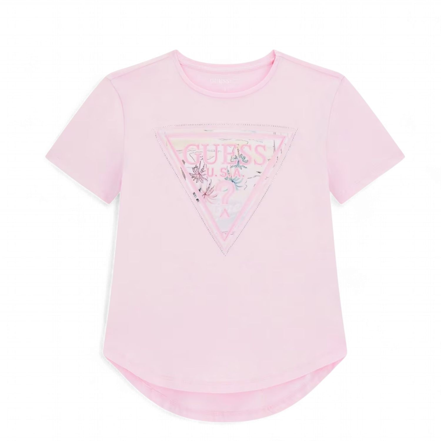 Guess meisjes tshirt licht roze logo