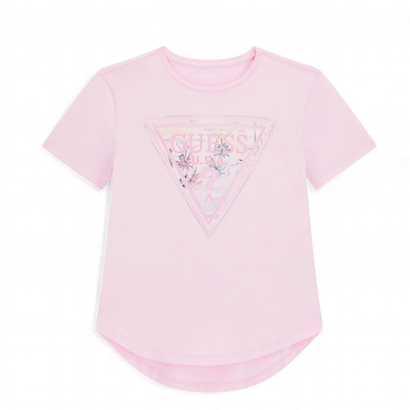 Guess meisjes tshirt licht roze logo