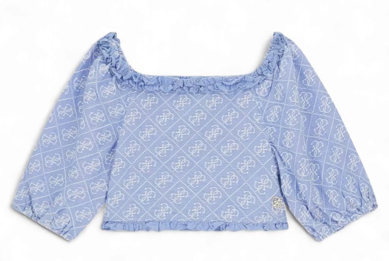 Guess meisjes off shoulder top blauw