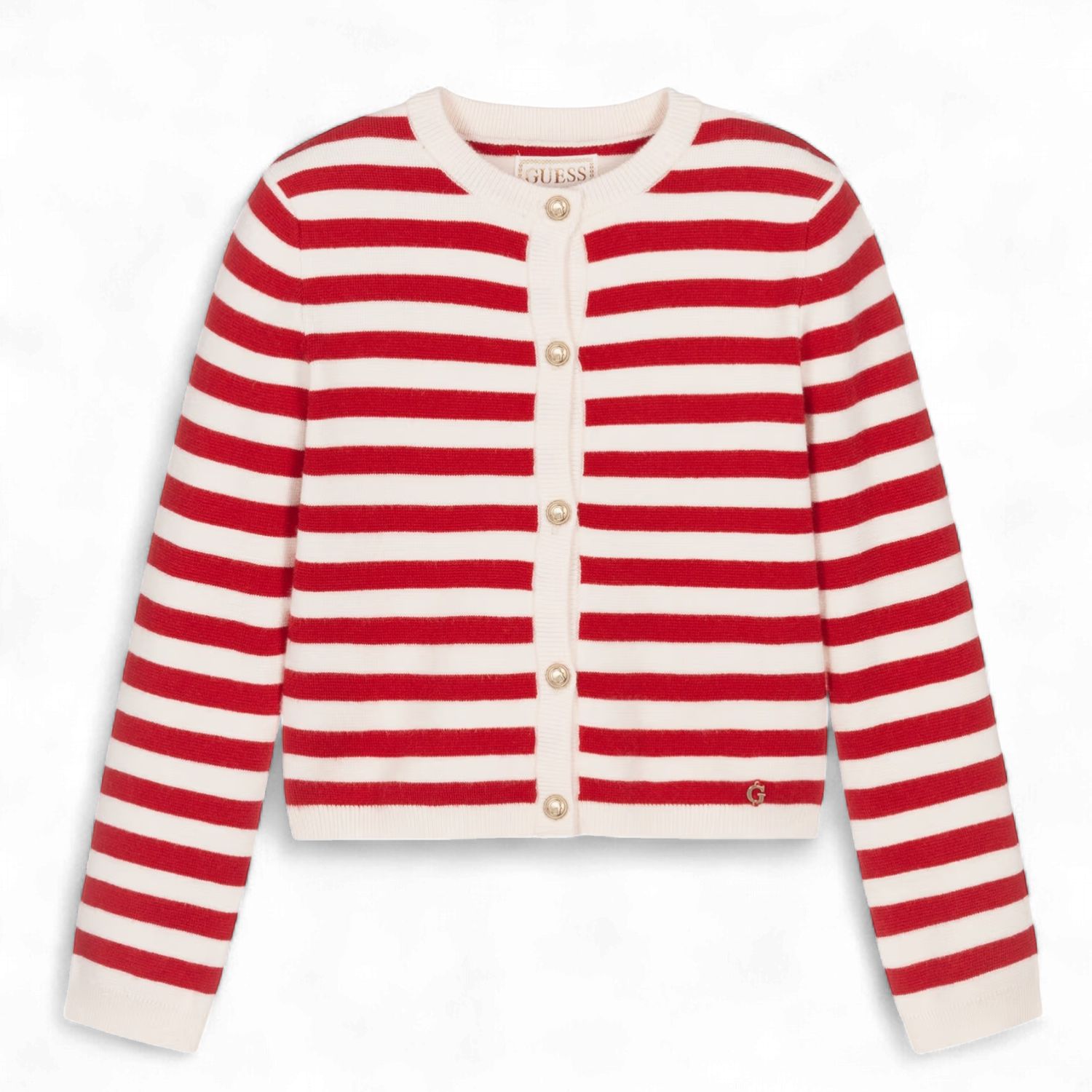 Guess meisjes vest rood wit gestreept