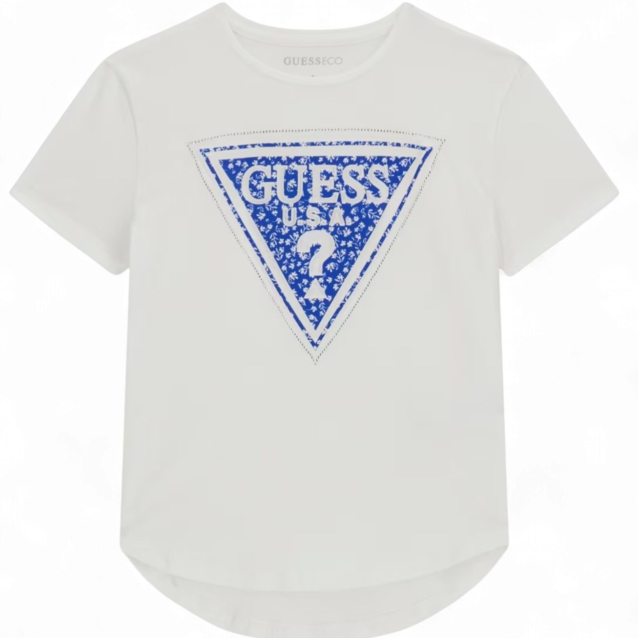 Guess meisjes tshirt wit blauw logo