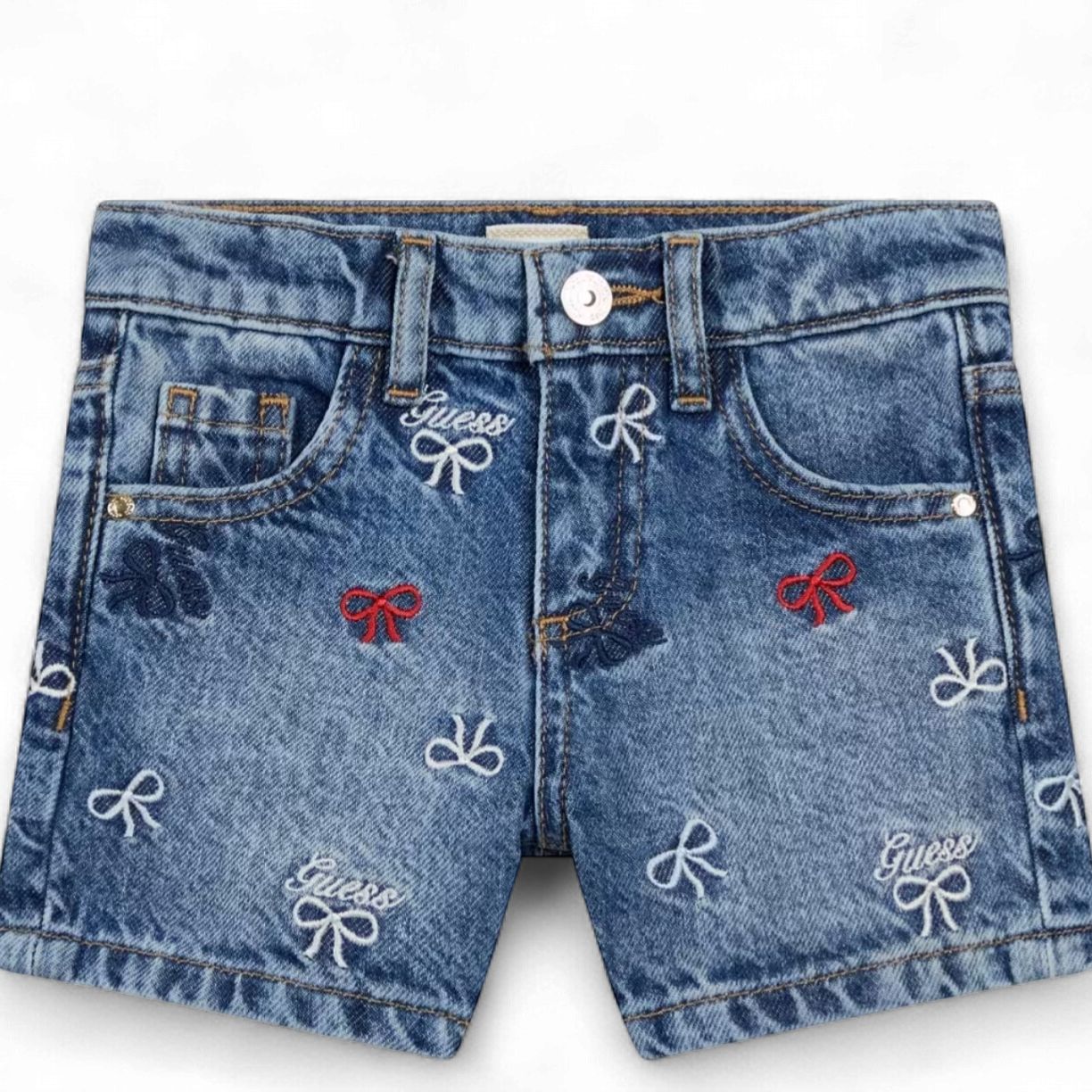 Guess Meisjes en baby korte Broek Denim Stikjes