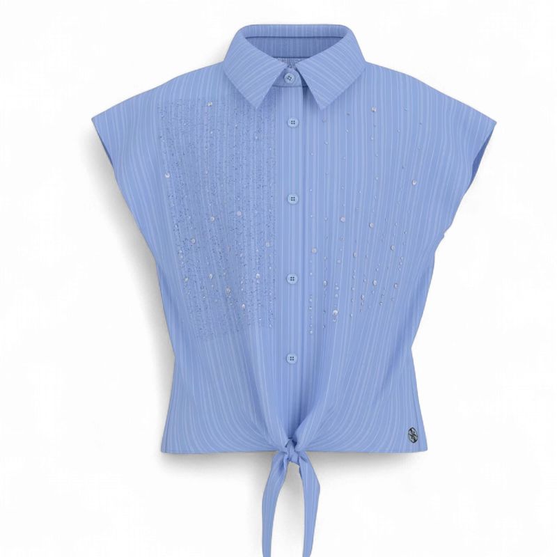 Guess meisjes blouse mouwloos blauw