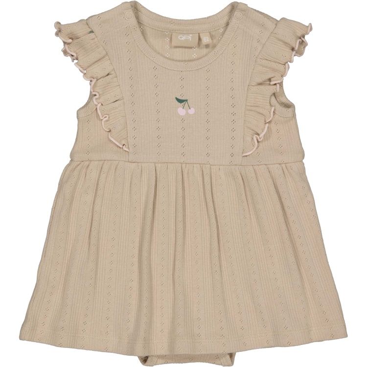 Quapi baby meisjes jurk beige kers