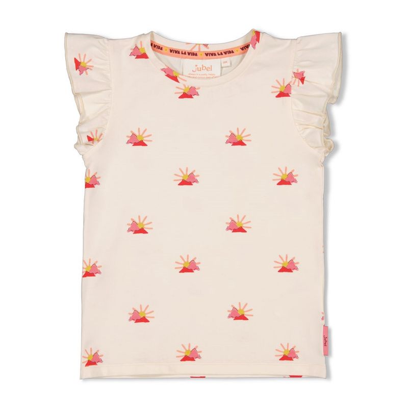 Jubel T-shirt AOP - Salsa Sunset offwhite