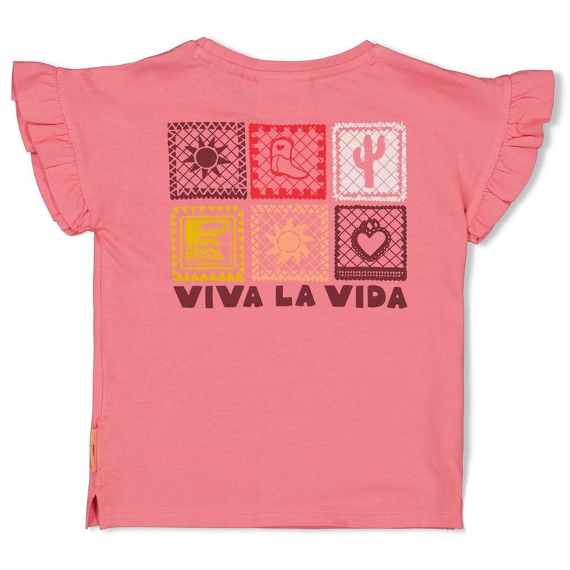 Jubel T-shirt met backprint - Salsa Sunset