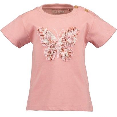 Blue Seven baby meisjes tshirt vlinder roze
