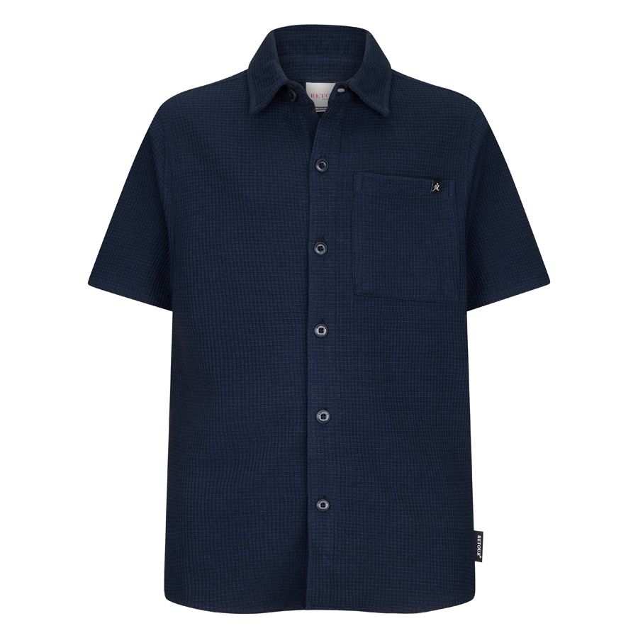 Retour jongens blouse korte mouw donker blauw Reinout