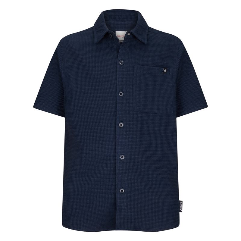 Retour jongens blouse korte mouw donker blauw Reinout