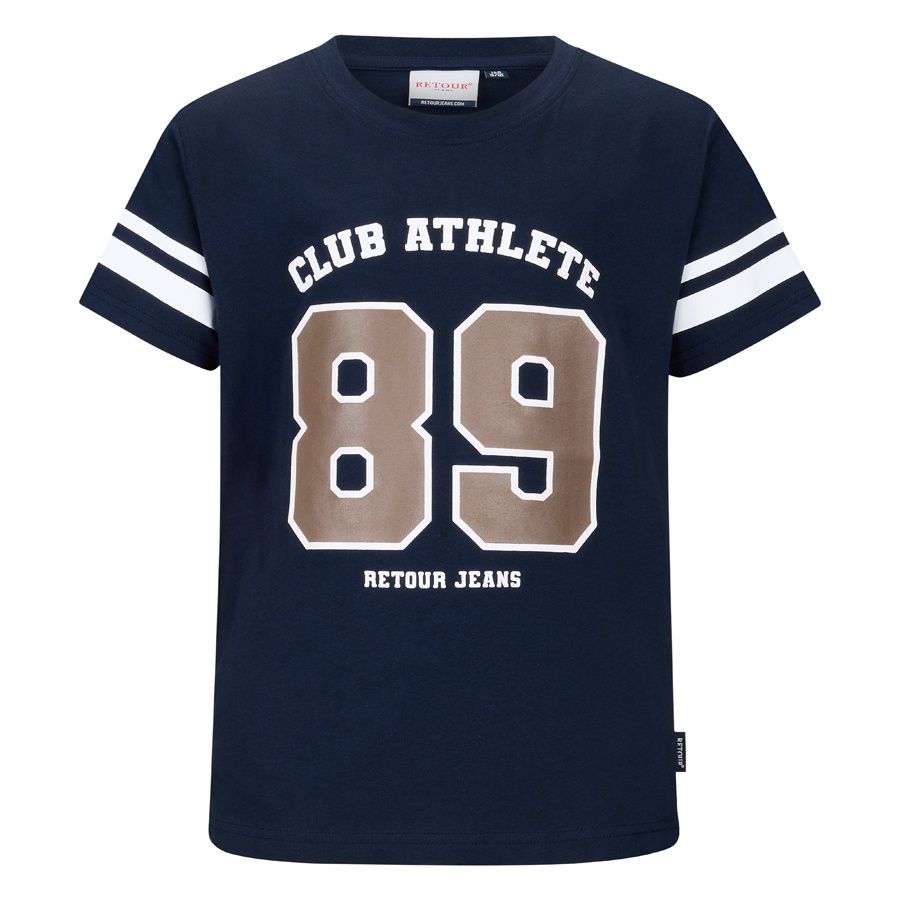 Retour jongens tshirt donker blauw Gidion