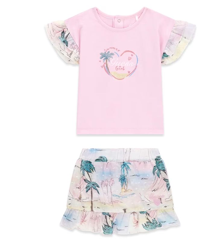 Guess baby meisjes set roze