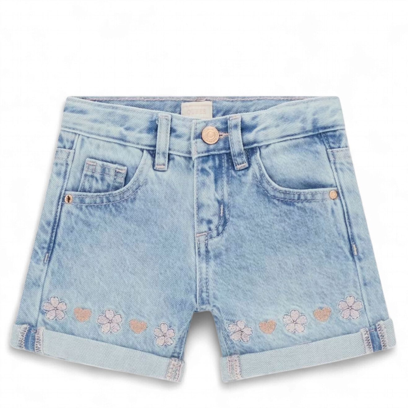 Guess baby meisjes korte broek denim bloemen