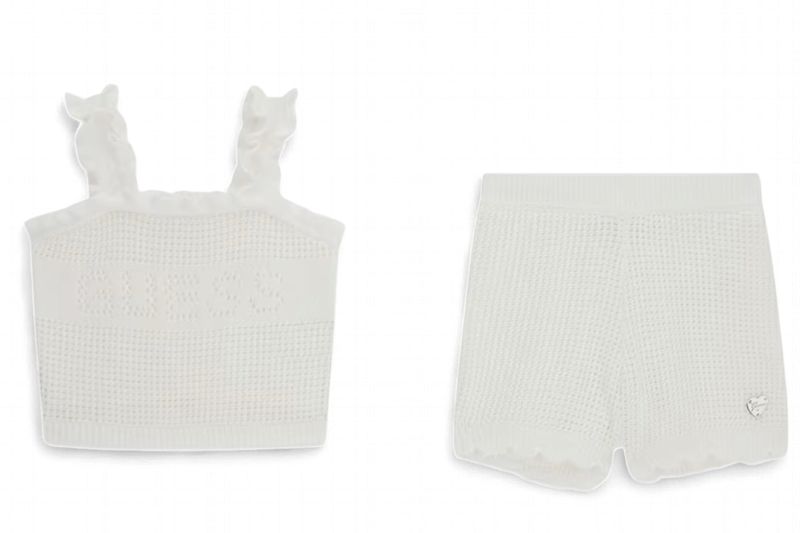 Guess meisjes set wit gebreid