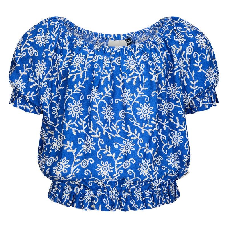 Retour meisjes top blauw/wit