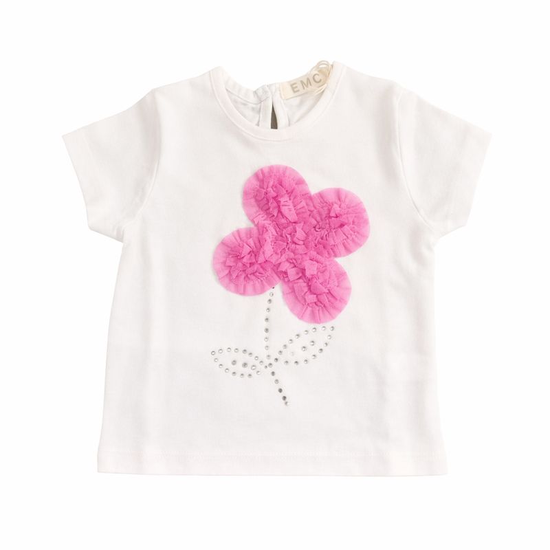 EMC baby meisjes tshirt roze bloem