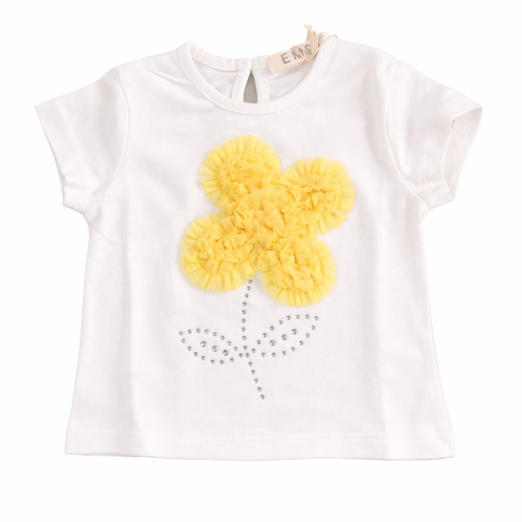 EMC baby meisjes tshirt gele bloem