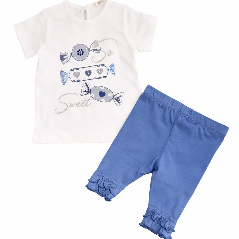 EMC baby meisjes set blauw snoepje