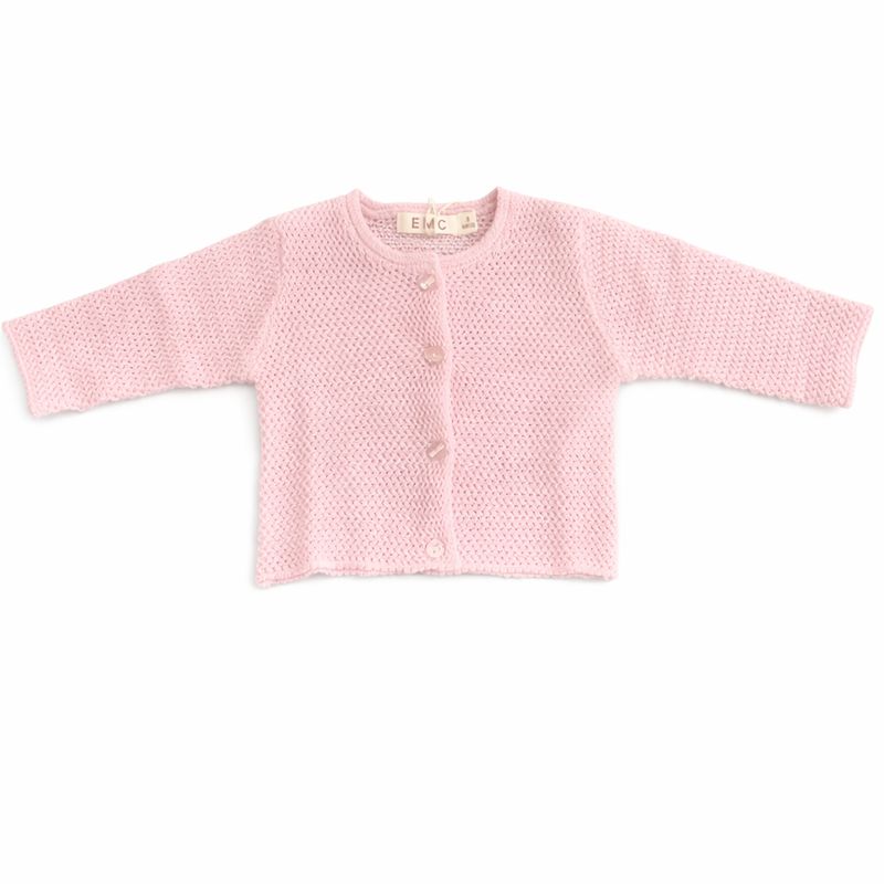 EMC baby meisjes vest roze gebreid