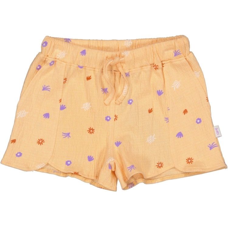 QPI meisjes short oranje bloemen