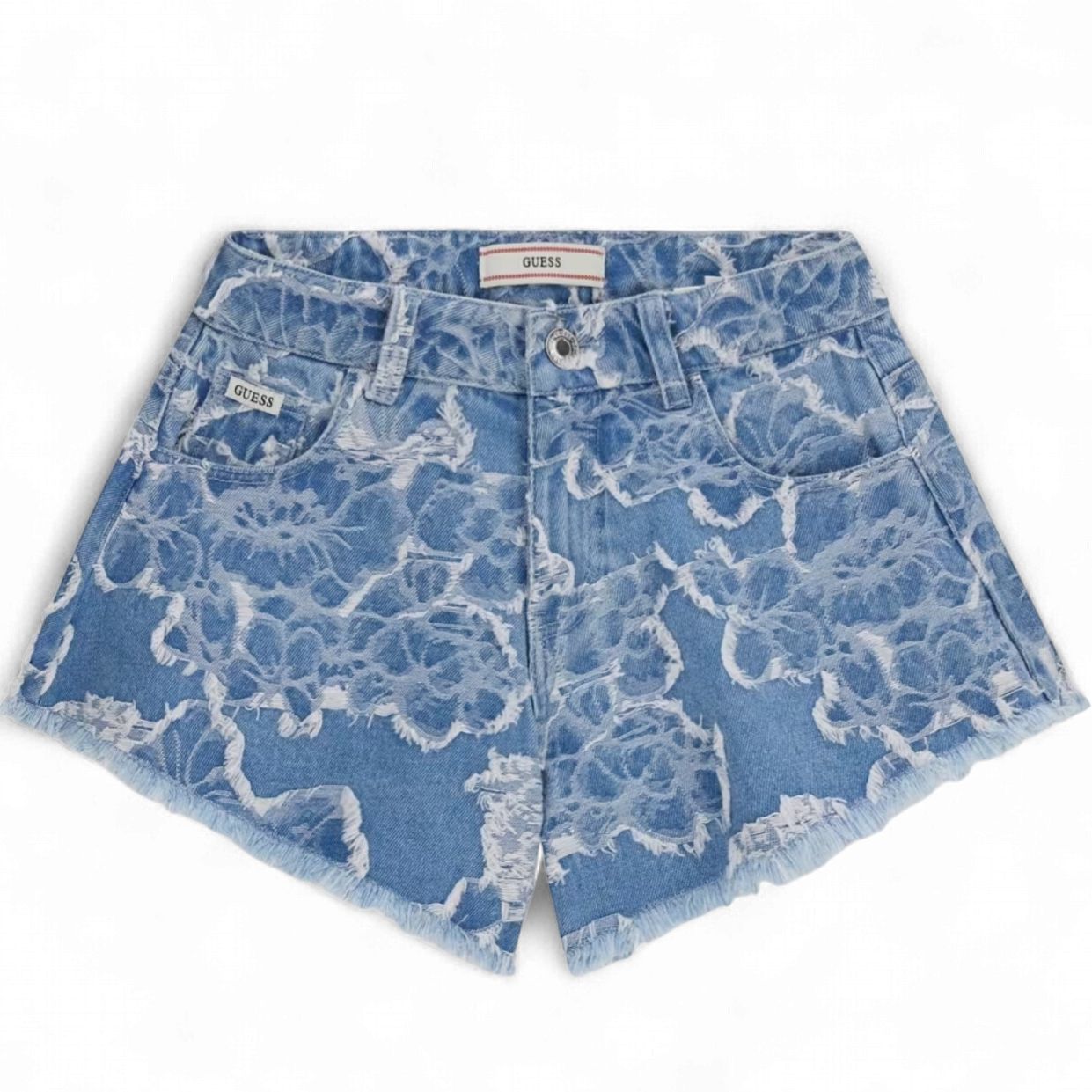 Guess meisjes korte spiijkerbroek witte bloemen