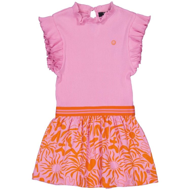 Quapi meisjes jurk roze/oranje