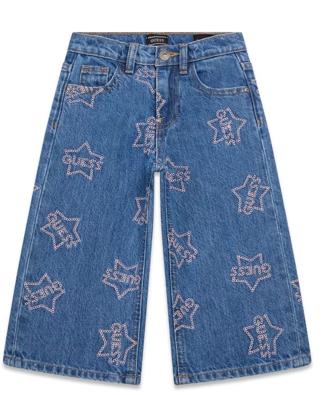 Guess meisjes jeans roze sterren