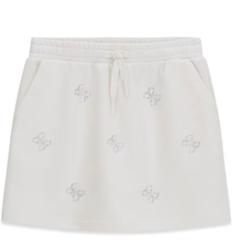 Guess meisjes rok wit glitter logo